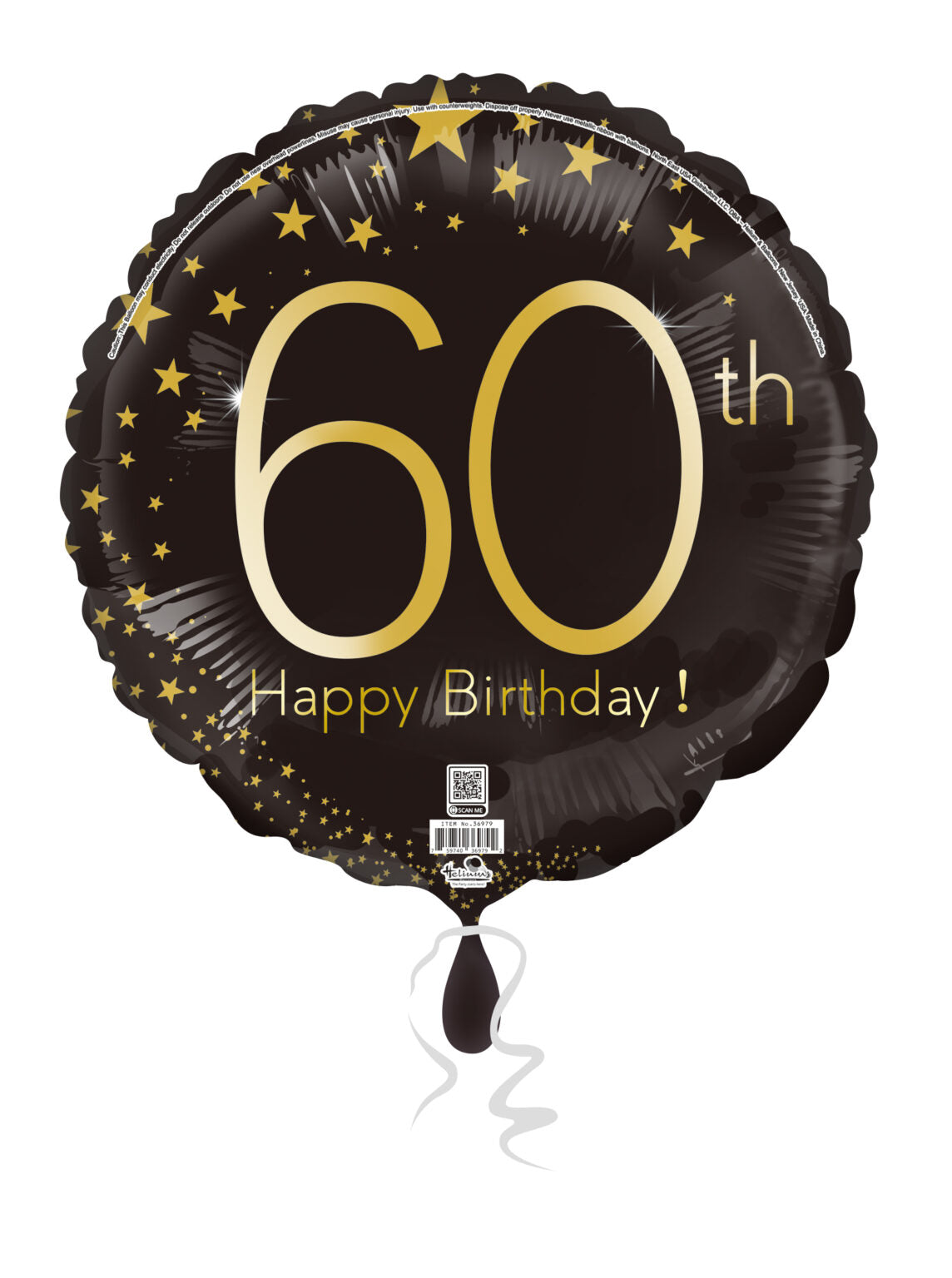 18C 60th Birthday Gold Stars