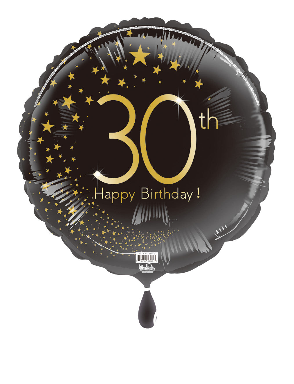 18C 30th Birthday Gold Stars