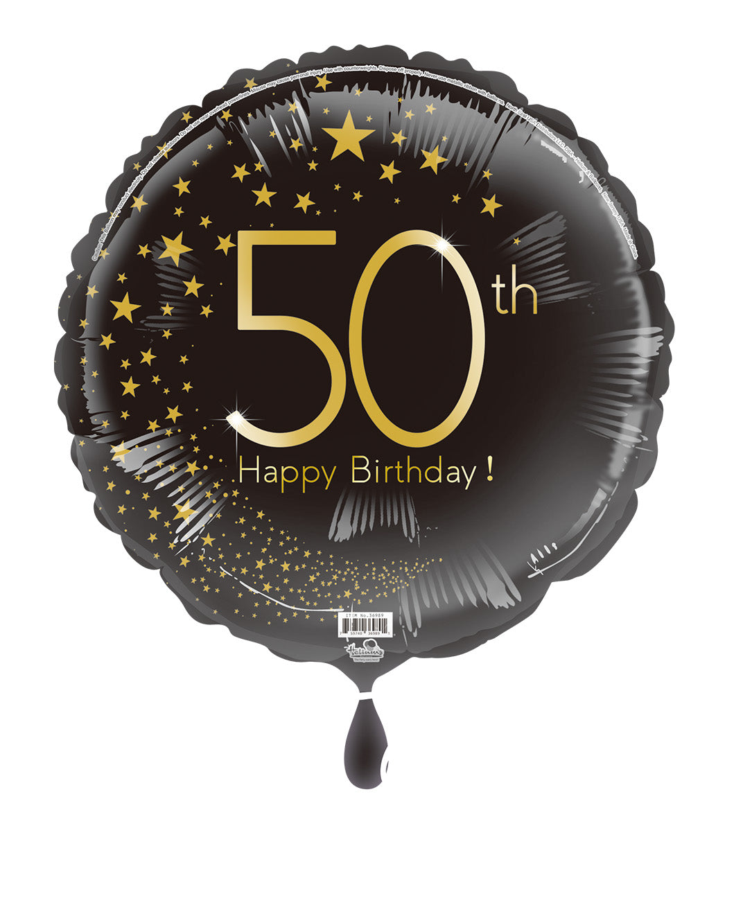 18C 50th Birthday Gold Stars