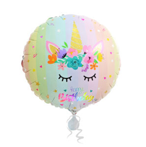 18C Happy Birthday Unicorn Face