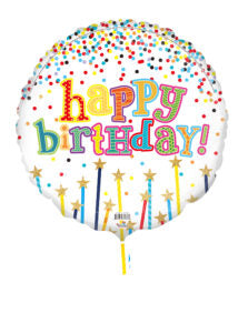 18C Happy Birthday Star Candles With Glitters