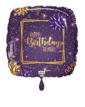 18SQ Happy Birthday To You! Purple