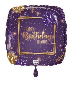 18SQ Happy Birthday To You! Purple