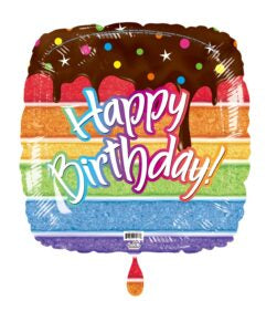 18SQ Happy Birthday Melting Cake