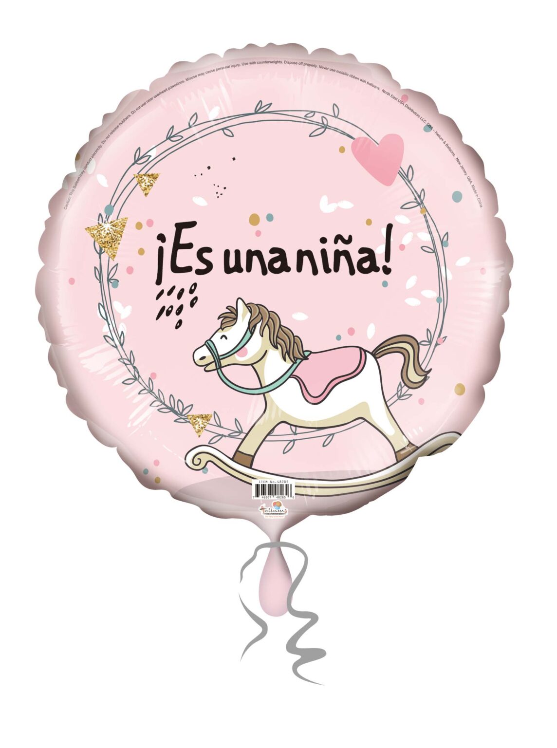 18C Es Una Nina Rocking Horse Pink