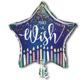 19S Make A Wish Blue W/Candles