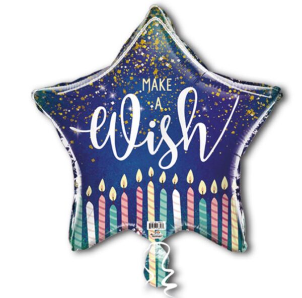 19S Make A Wish Blue W/Candles