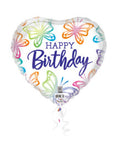 18H Happy Birthday Colorful Butterflies