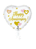 18H Happy Anniversary Gold & Pink Heart