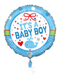18C It's A Baby Boy Blue Fish & Hearts