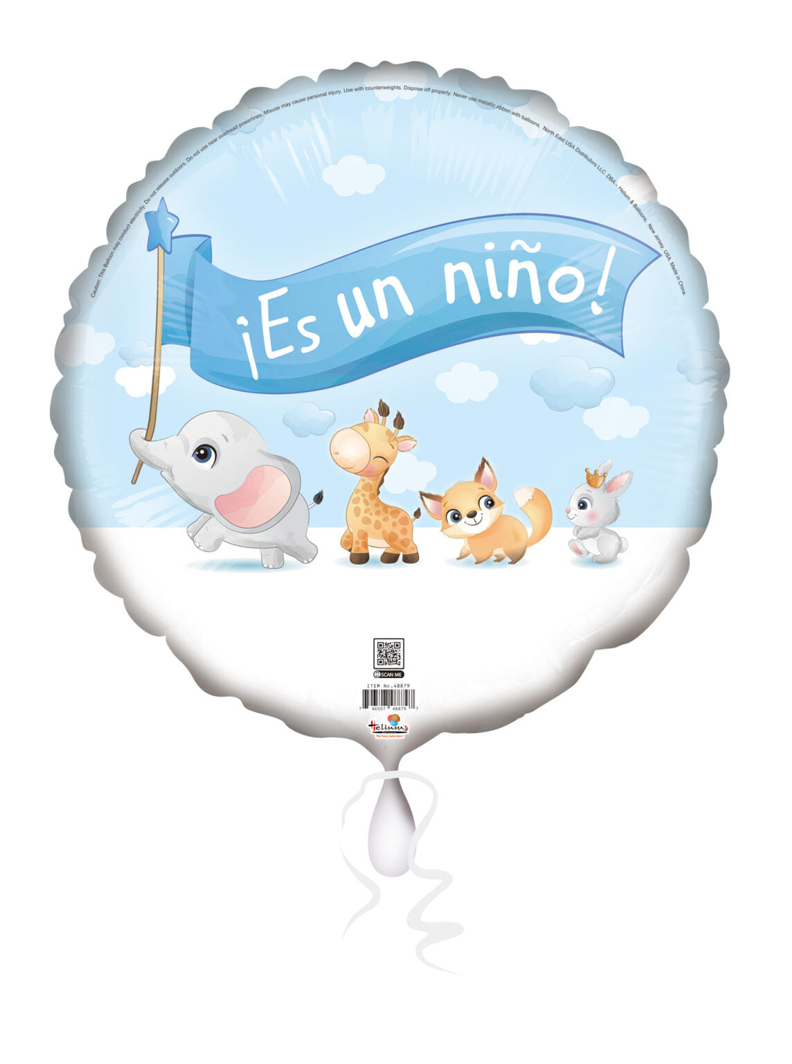 18C Es Un Nina Blue Animals W/Banner