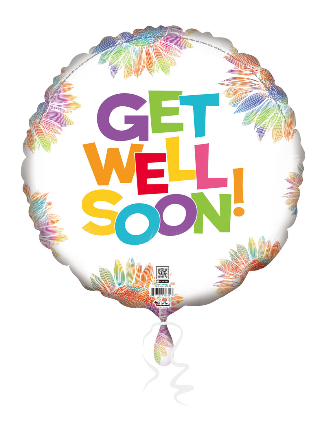 18C Get Well Soon Rainbow Sunflowers