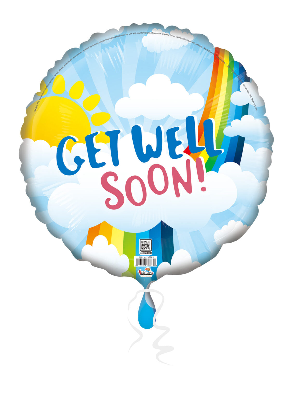 18C Get Well Soon Sun Rainbow Clouds