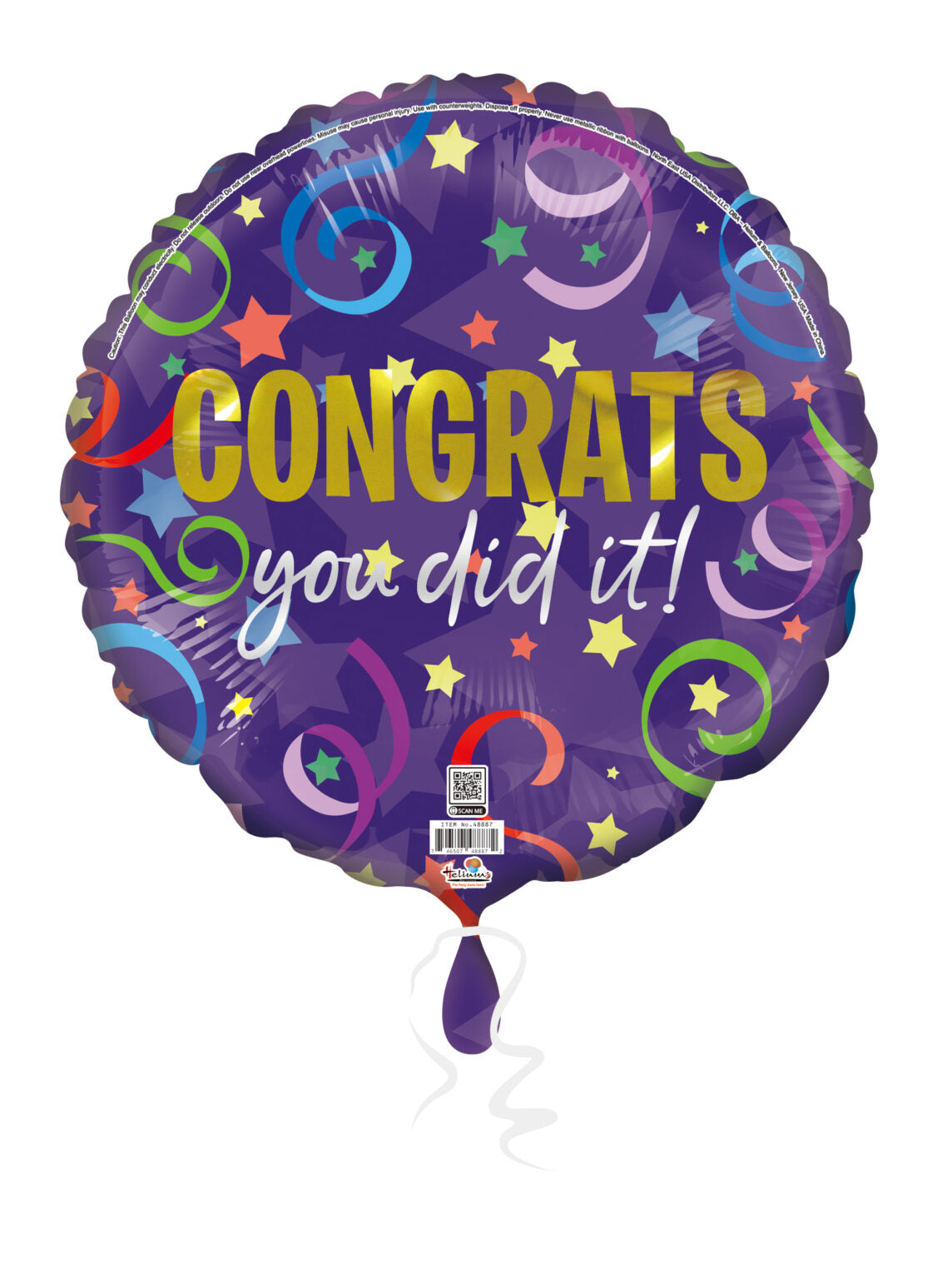18C Congratulation You Did It! Purple Confetti