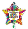 19S Happy Birthday Gift Box Multi Color Star Burst