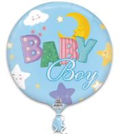 18C Baby Boy Moon Stars Clouds Rainbow